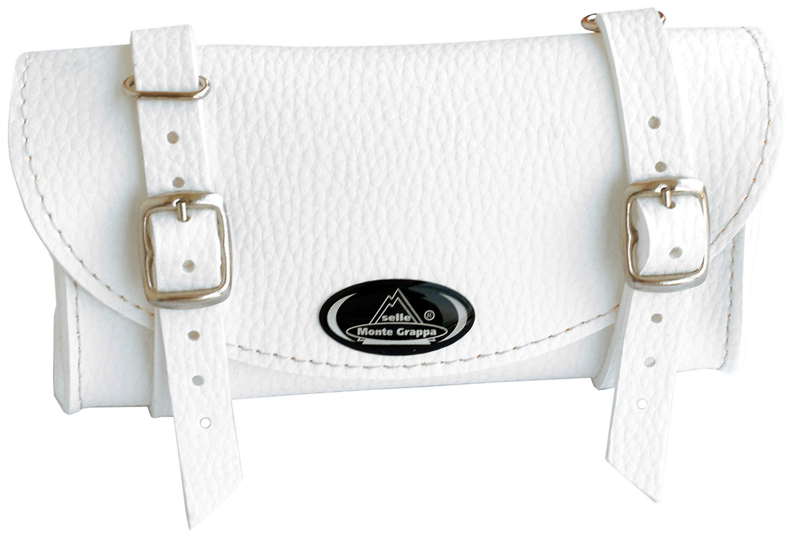 Selle Montegrappa Vintage saddle bag for original items made in Italy 0016, Bianco - Image 2