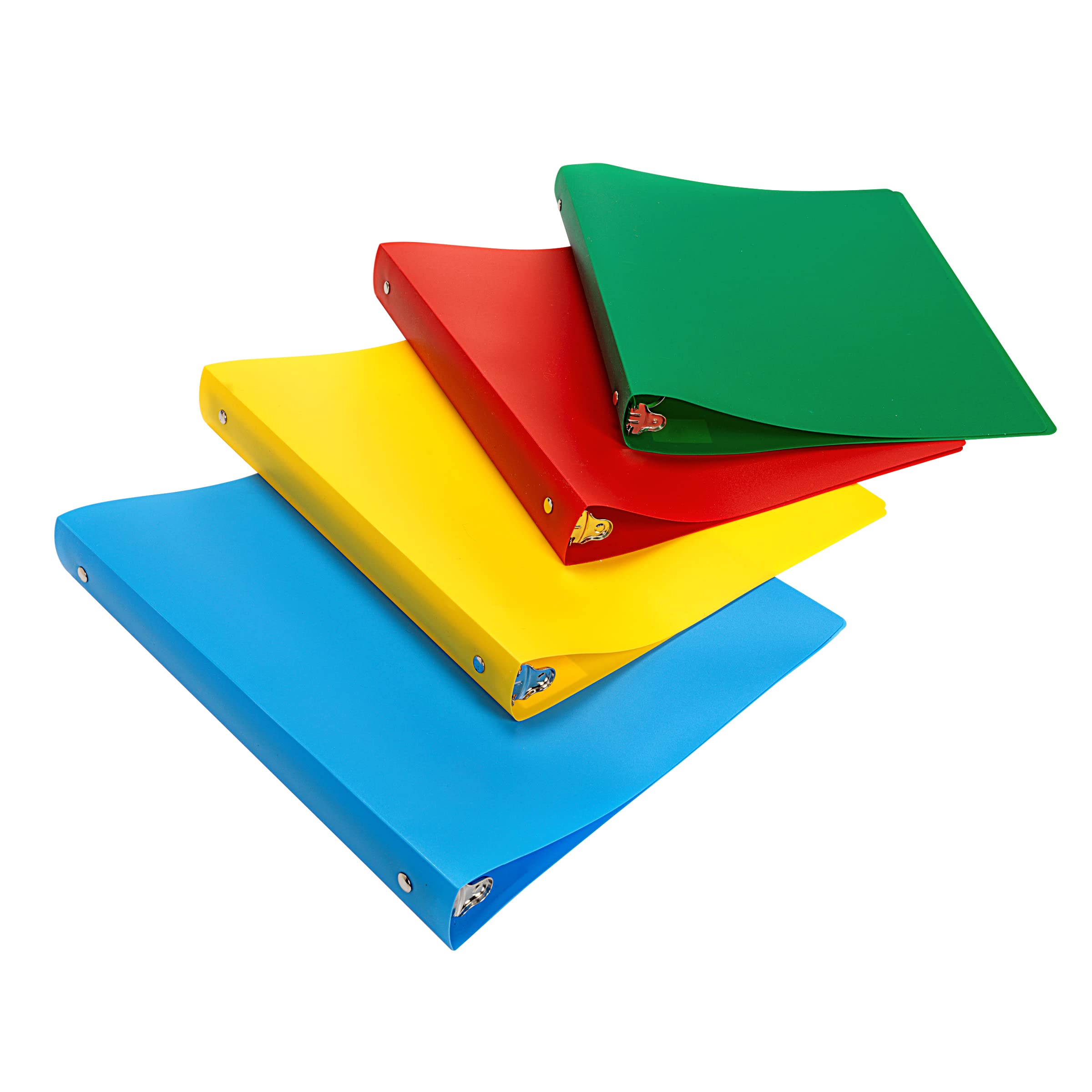 EPI 3-Ring Binder, 1-Inch, Letter Size, 12-Pack, Assorted Colors