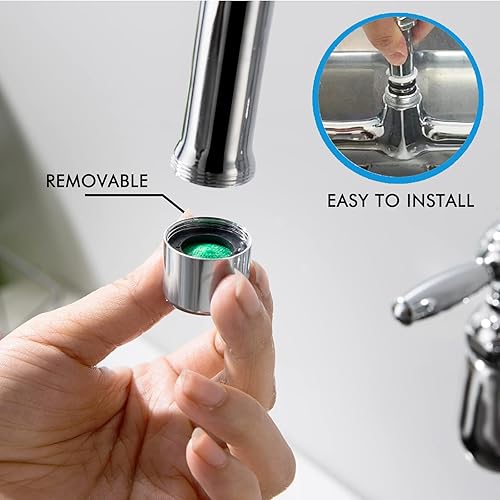 Miniatura 4 de Kit de repuesto de boquilla giratoria de 8 pulgadas para grifo de fregadero de cocina comercial, acero inoxidable, boquilla complementaria para