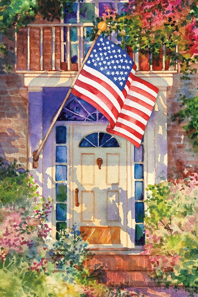 ArtExpert Patriotic Home by Kathleen Parr McKenna -