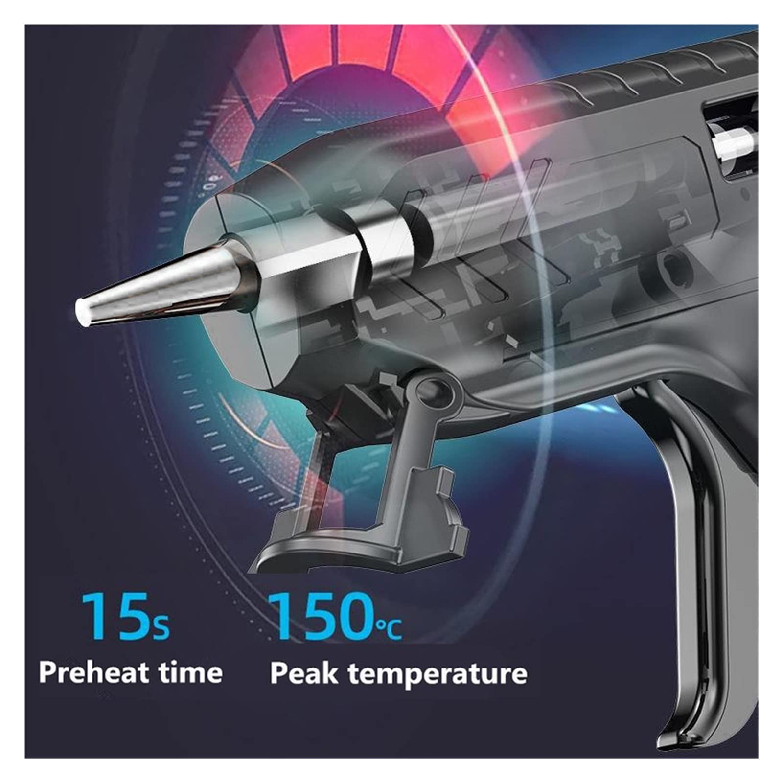 Pistolet do klejenia na gorąco, ładowany przez USB, narzędzie wysokotemperaturowe do samodzielnego wykonania w domu, szybkie nagrzewanie za pomocą patyczków klejowych, idealny do napraw i projektów