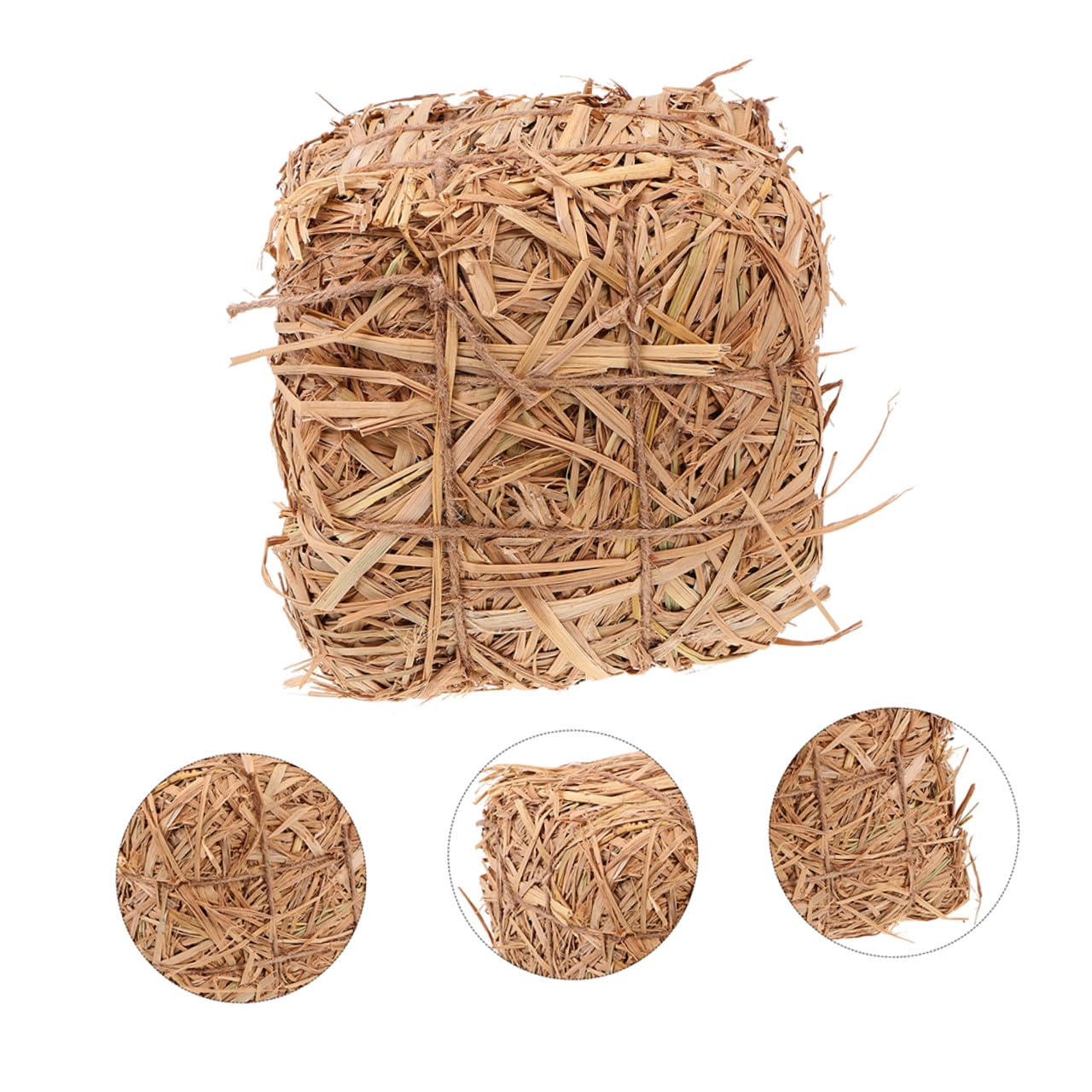 SHINEOFI Modèle de Meule de Foin Décorative en Paille Naturelle pour Jardin, Accessoire Artificiel Frais pour Décoration Extérieure de Mariage en Automne