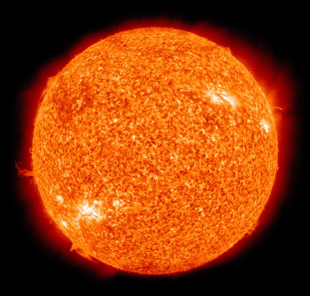 Cuadro del Sol de la NASA enmarcado en marrón con impresión Atmospheric Imaging mate 3