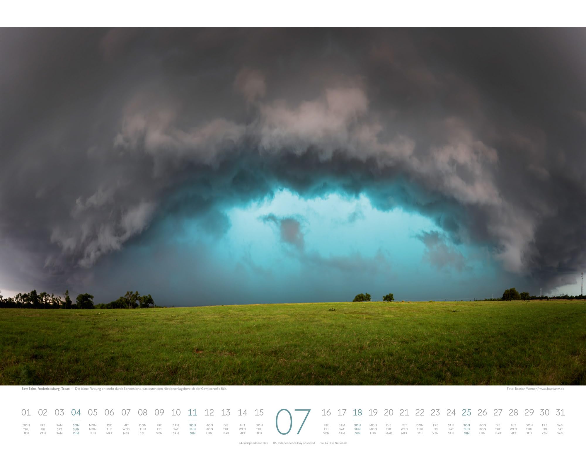 Naturkräfte Kalender 2027 | Wetterphänomene und Naturgewalten: Spektakuläre Wetterfotografie im großen Querformat (54x42 cm) | Wetterkalender