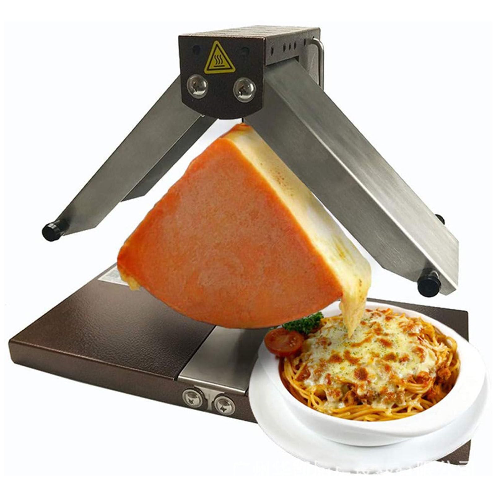 Appareil à Raclette Fromage électrique 900W - Professionnel, Réglable En Hauteur/angle - Inox, Pour Nachos, Burgers