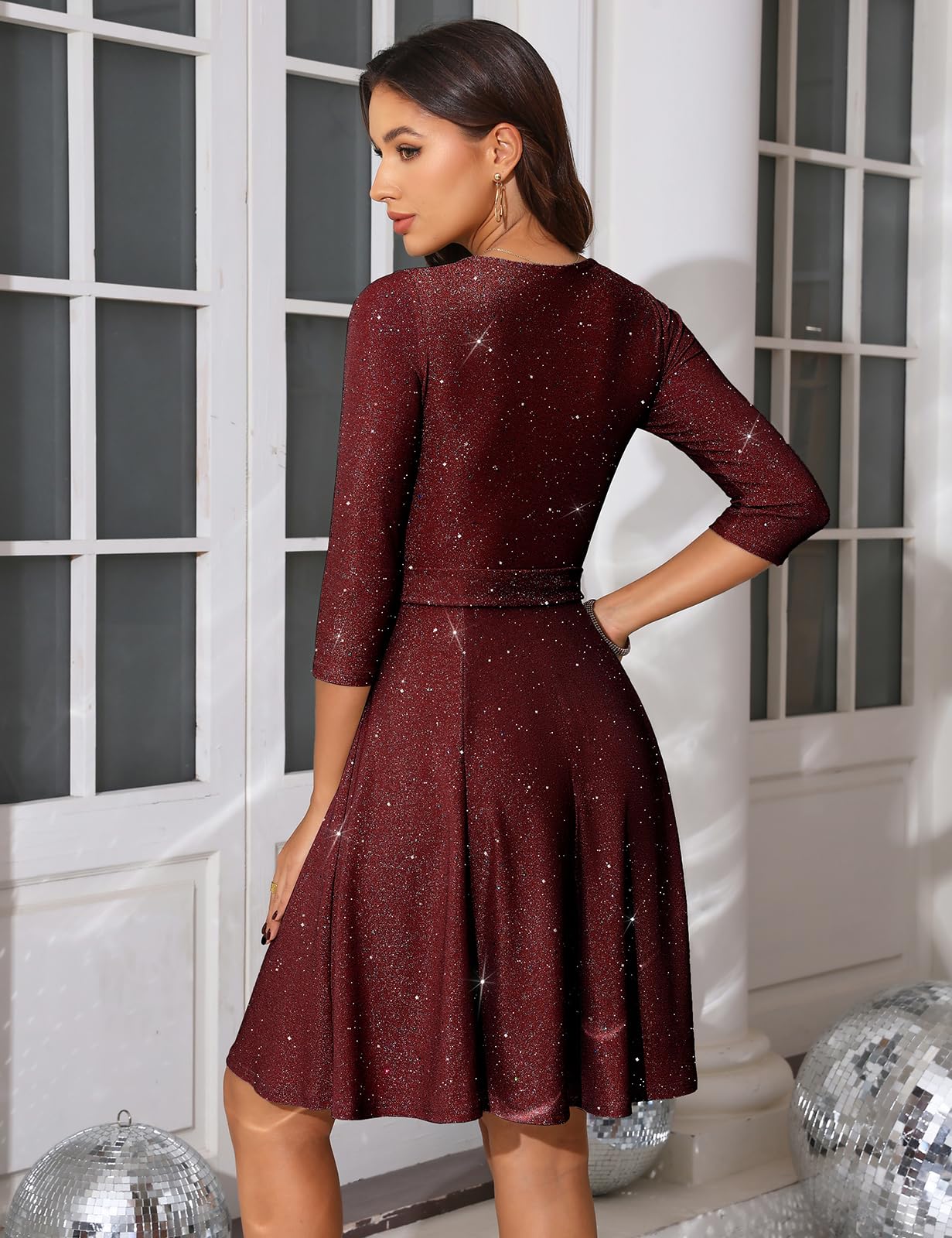 heekpek Cocktailkleid Damen Elegant Kleid Partykleid