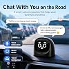 AI Voice Interaction Companion Robot for Car Dashboard & Desktop, Smart Chat Display with Expression Screen, Magnetic Mount Electronic Interactive Robot Gadget for Travel Office(Red-B)