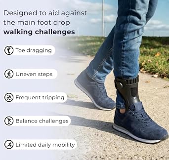 Cedro Foot Drop Afo Brace,Footsdrops Braces for Walking,Breathable Ankle Foots Orthosis Support Braces (Right(Airbag),Large)