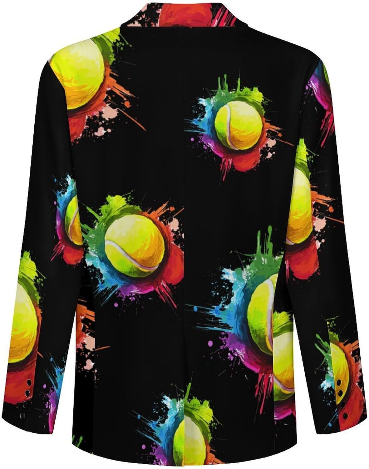 Tie-dye Watercolor Tennis Mens Blazer Lightweight Sport Coat Two Button Suit Jackets