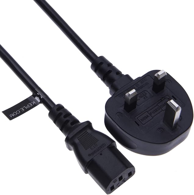 AC Power Cable Mains 3 Pin Prong Plug 3M / 10FT Cord Compatible with LG 42LF66, 42LF2500, 42LF2500-ZA.BEKJLJG, 37LG3000, 37LG3000-ZA, 42LG7000, 19LE3300, 42CS460, 42PX5D, 50PT353K (C13 to UK 3 Pin)
