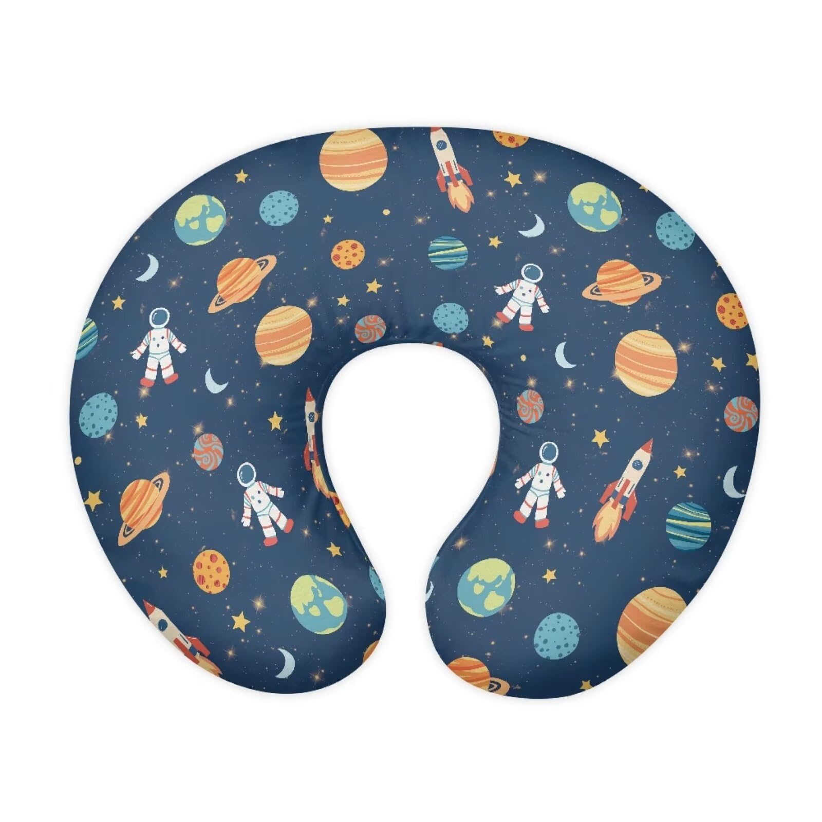 XXQGOMG Galaxy Print Breast Feeding Pillows for Babies Boys & Girls Soft Breathable Nursing Pillow Case U Shaped Nursing Pillow Slipcovers for Breastfeeding Mom