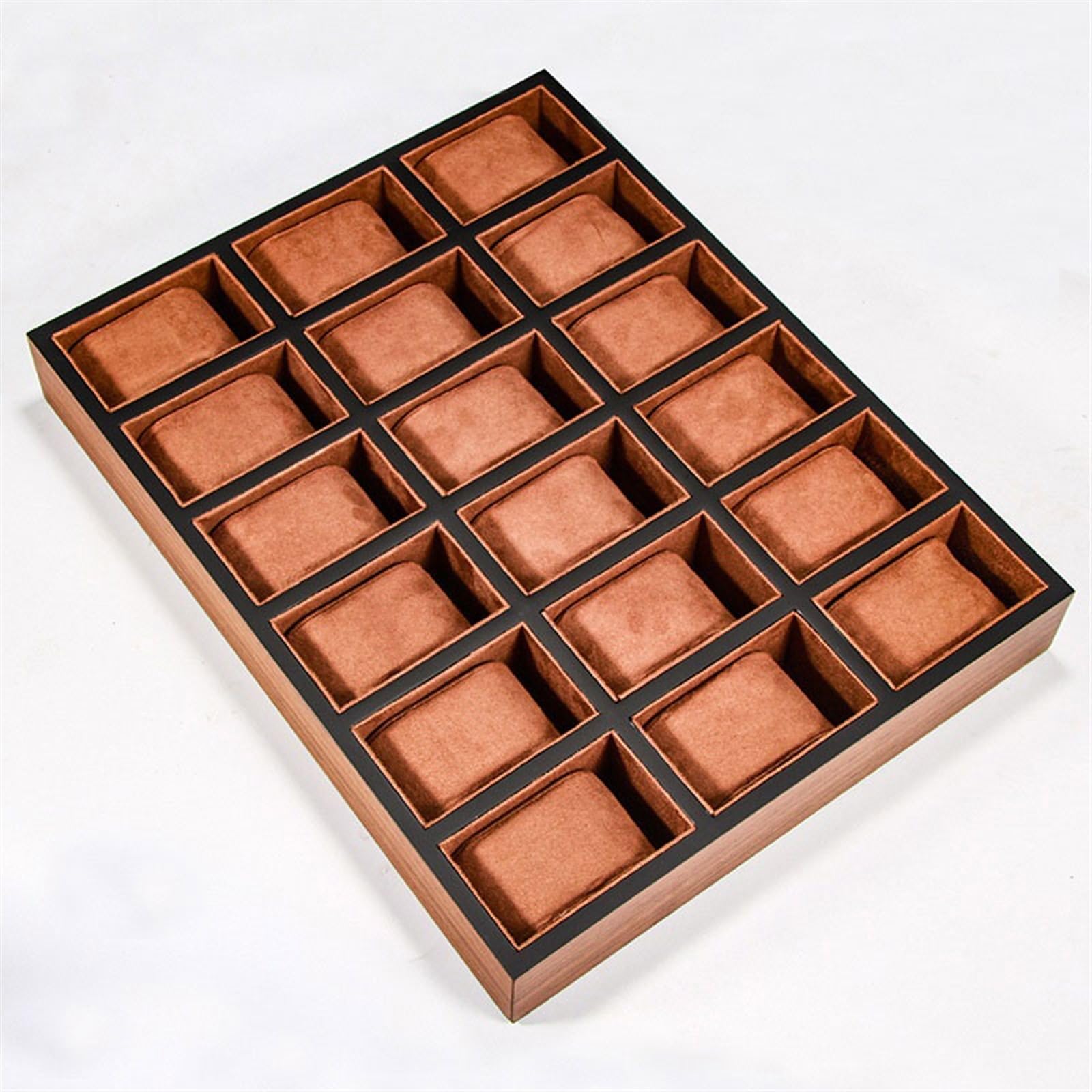 Cloxks Watch Box 5/12/18/30 Sitze Überwachungsschachtel mit großer Kapazität Holzwächer -Schaltkapazität Display -Uhr -Aufbewahrungsbox, Brown Watch Organizer für Aufbewahrung und Anzeige (Größe: C)