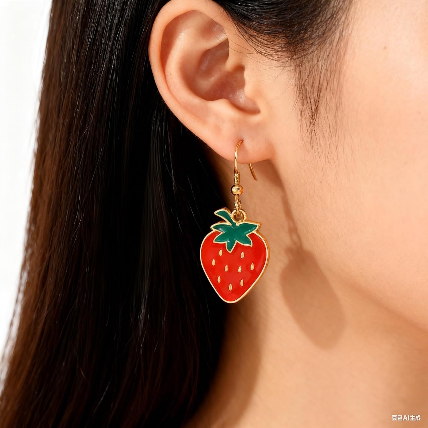 Strawberry Earrings for Women, Cute Fruits Dangle Earrings, Fashion Jewelry for Spring Summer Party Accessories Gifts - Image 5