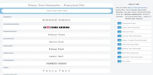 Fancy Text Generator – Fancytext.Net