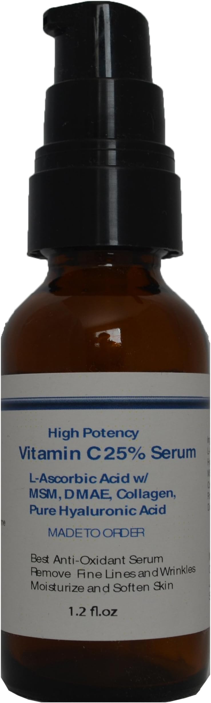 Vitamin C 25% serum with MSM, DMAE, Collagen, and Hyaluronic Acid (1.2 fl.oz)