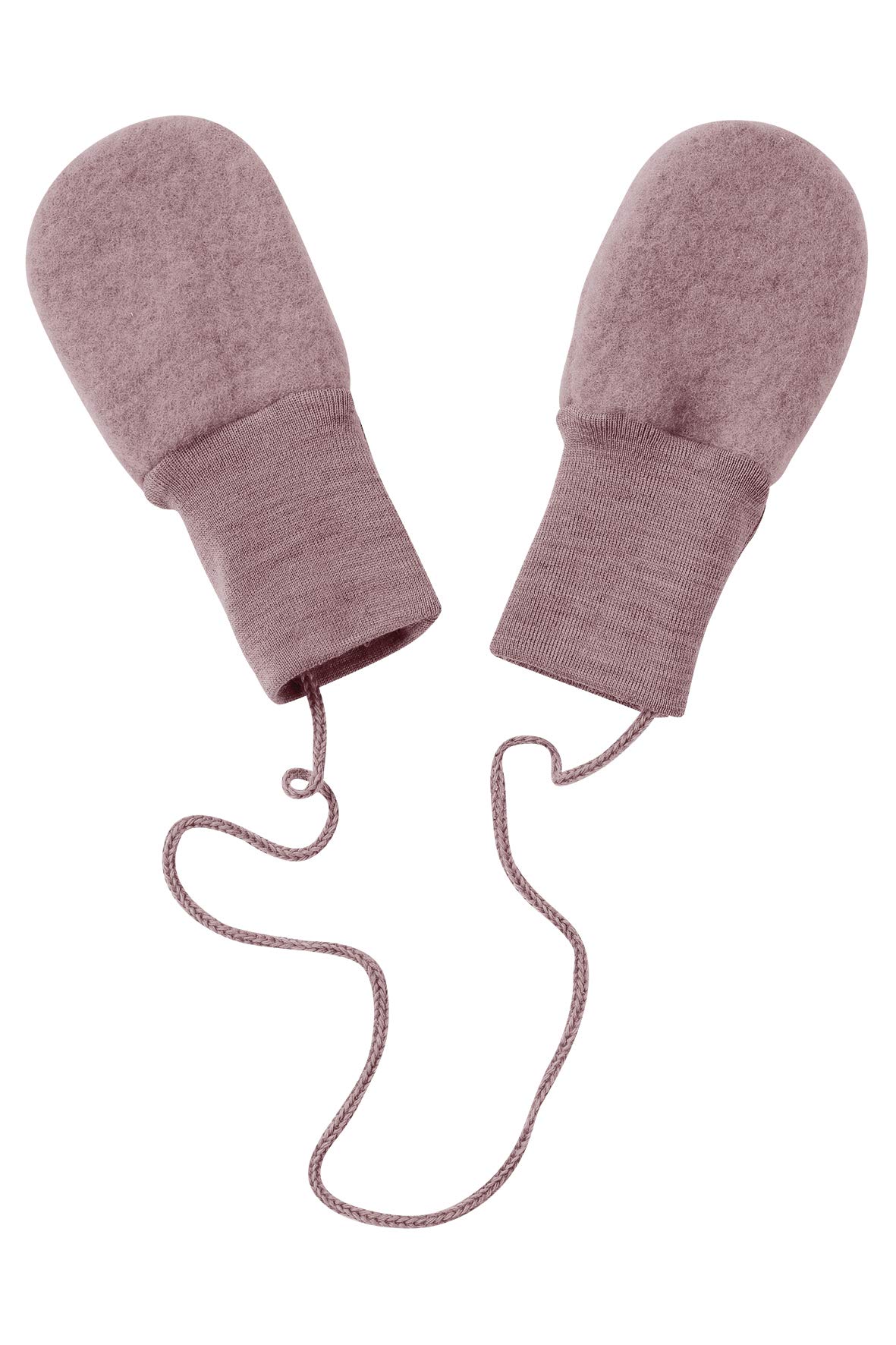 Engel Rosewood Melange 100% Merino Wool Fleece Mittens Newborn No Scratch (Rosewood Melange)