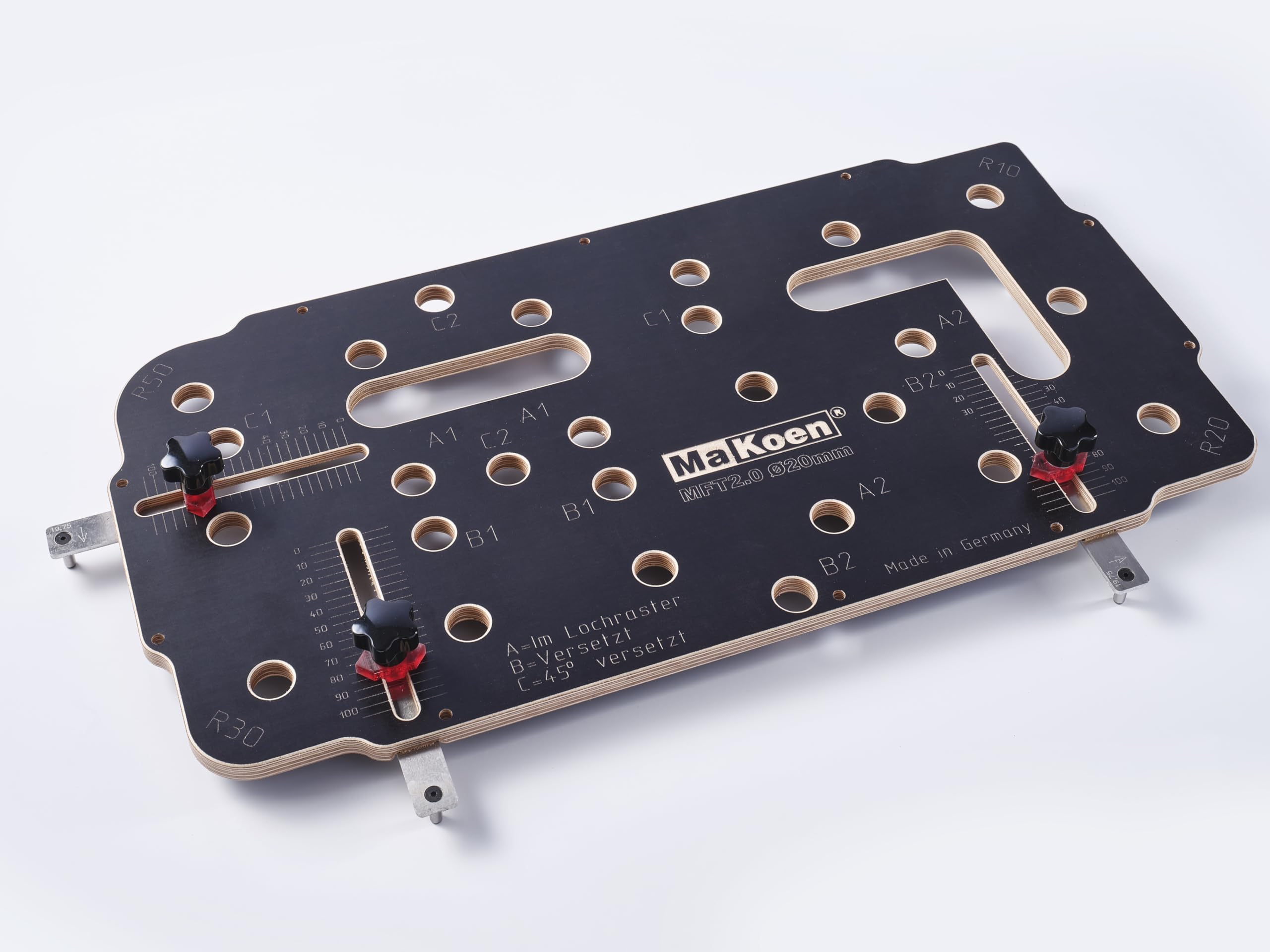 Radius-Frässchablone Für Oberfräsen – Eckradien R5–R40, 8-teiliges Set Aus ABS+CNC Für Präzise Holzverarbeitung