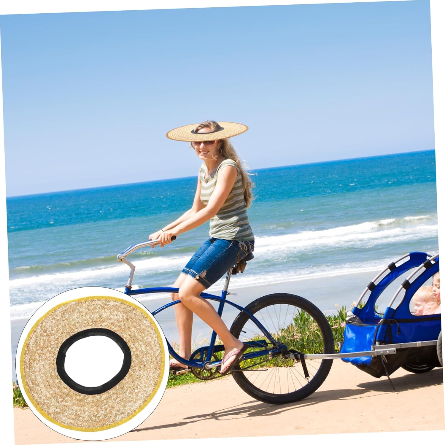 SOLUSTRE Hard Hat Sun Shade Full Brim Visor Construction Sun Hat Cover for Safety Helmets Lightweight Breathable Hard Accessory