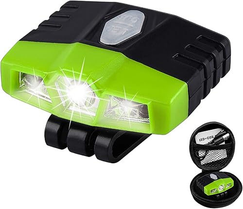 LHOTSE Mini manos libres Cree LED ultra brillante con clip en la tapa de la luz  Linterna recargable impermeable linterna portátil para pesca,