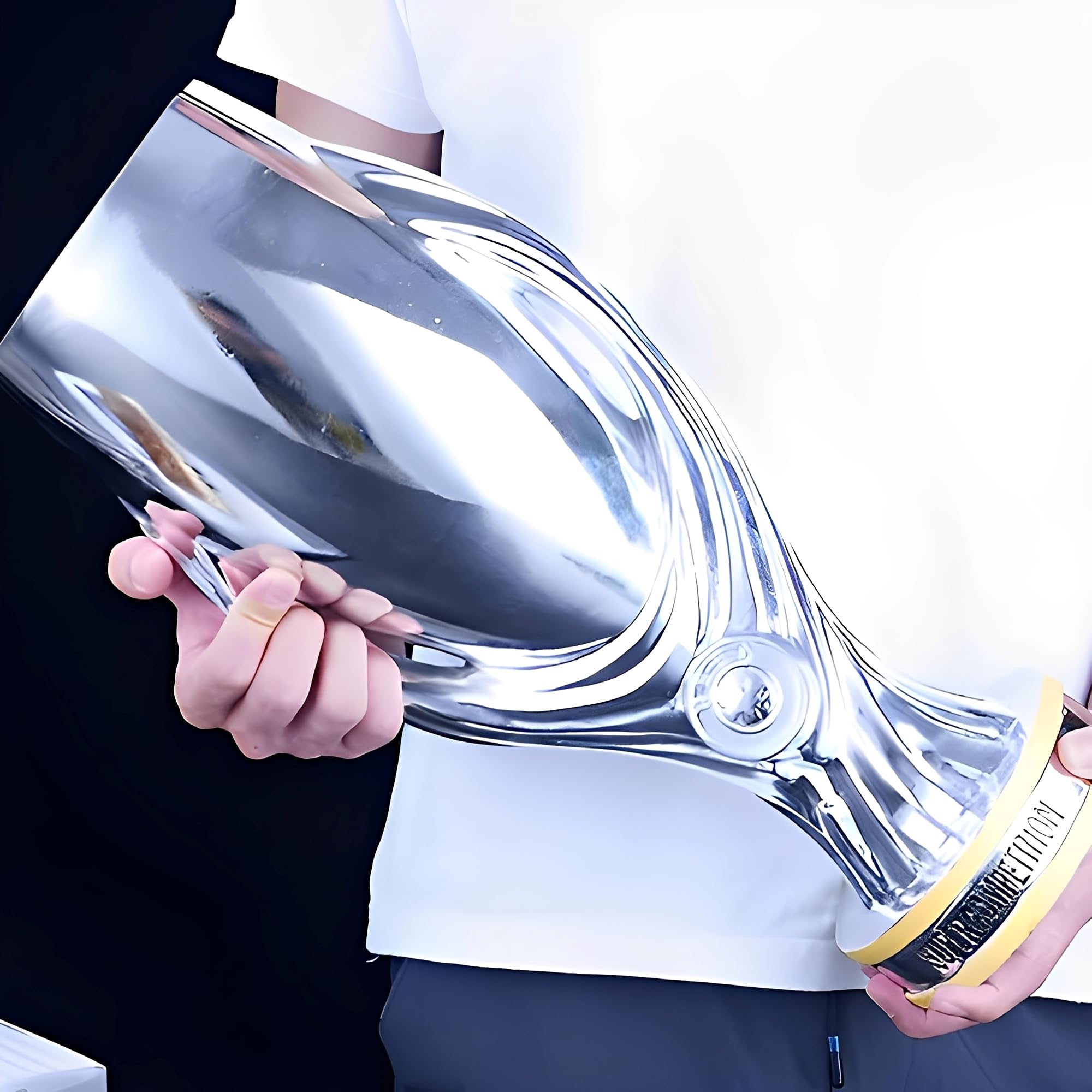Trofeo De Campeón De La Super Cup De Europa Trofeos De League Supercup Coleccionables para Aficionados Al Fútbol Decoración De Mesa para El Hogar, El Bar Y La Oficina,13.2inch/32cm