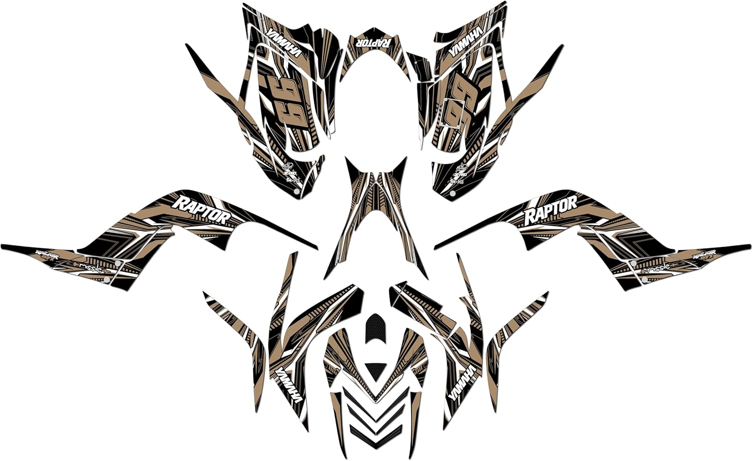 Graphics Kit for Yamaha Rap-tor 700 (2006-2012) Prime Series Smoke 16 Mil-ATV UTV Dirt bike stickers,Quad dirtbike racing decal automotive motocross accessories no plastics