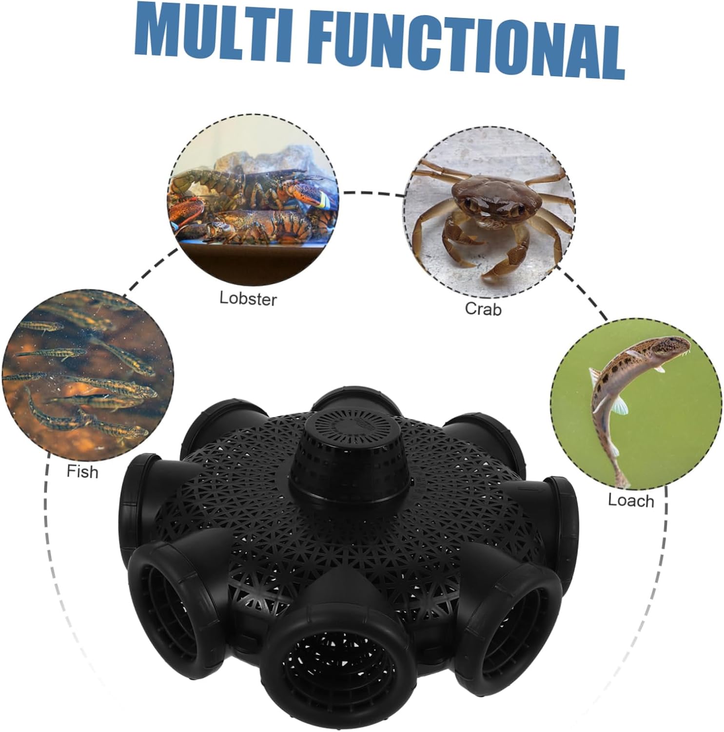 Fishing Tackle Bait Cage Hollow Design Bait Thrower Device for Crawfish Trap Carp Fishing Supplies