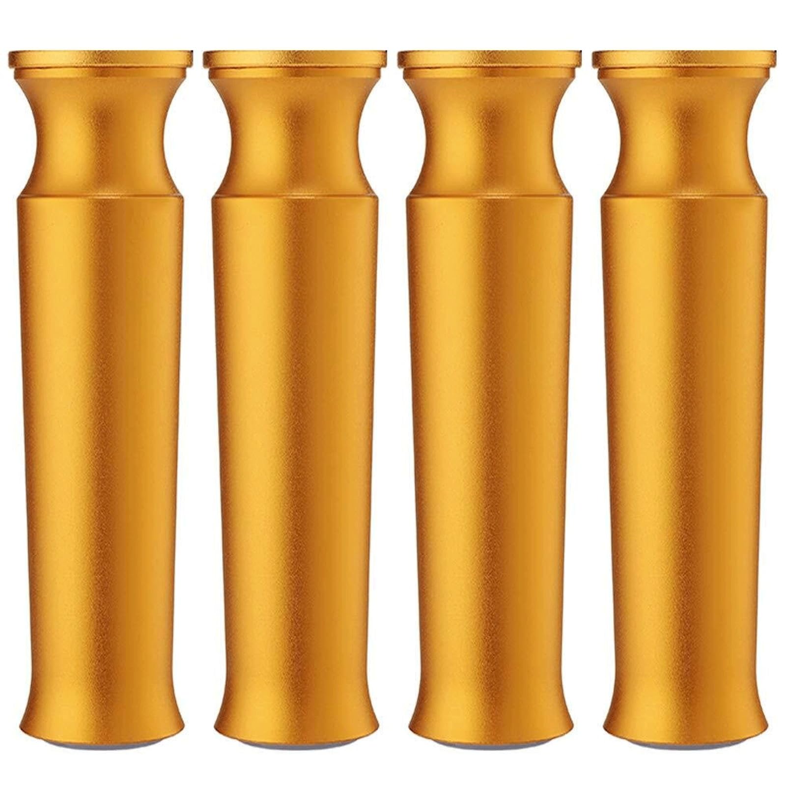 UYHBCNQD Adjustable Furniture Legs 4Pcs Replacement Legs Set Aluminum Table Feet Furniture Foot Rubber Support Legs Cabinet Leg Extenders(Titanium Gold,8cm/3in)