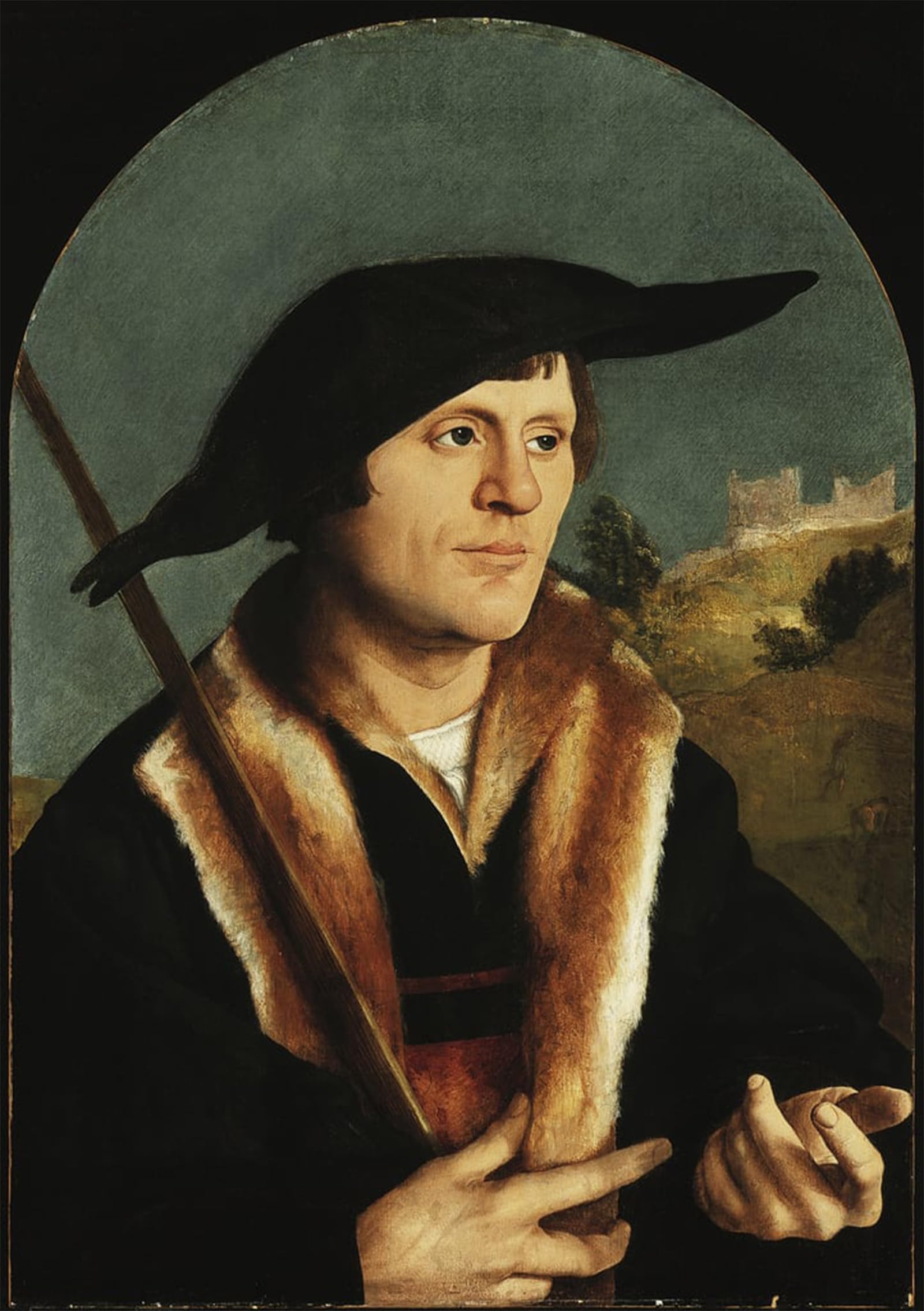 ARTXLXXBN Famous Print Painting Colorful Art Print a Pilgrim by Jan Van Scorel Canvas Art Decorations for Home Decor 60x90cm