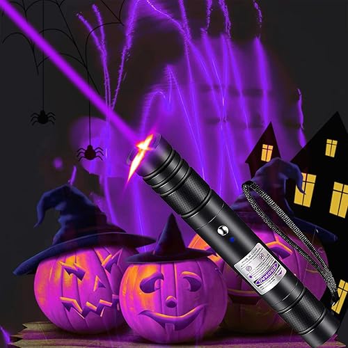 Miniatura 6 de Luz indicadora de puntero láser morado, múltiples modos de enseñanza de puntero de juguete para gatos, puntero láser de enseñanza, carga USB