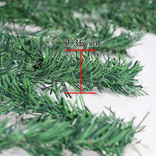 Miniatura 3 de Guirnalda verde de Navidad para decoración de Navidad, vegetación artificial, 50 pies, sin iluminación, suave guirnalda de pino sintético para