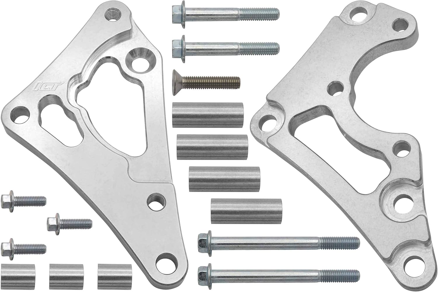 ICT Billet L99 LS3 Power Steering Pump Relocation Bracket Kit for Turbo Headers Compatible w/ 2010 to 2012 Camaro SS Power Steering Pump and Pulley LQ4 LQ9 L33 5.3L 6.0L 6.2L LS Truck 551581-LS30-3