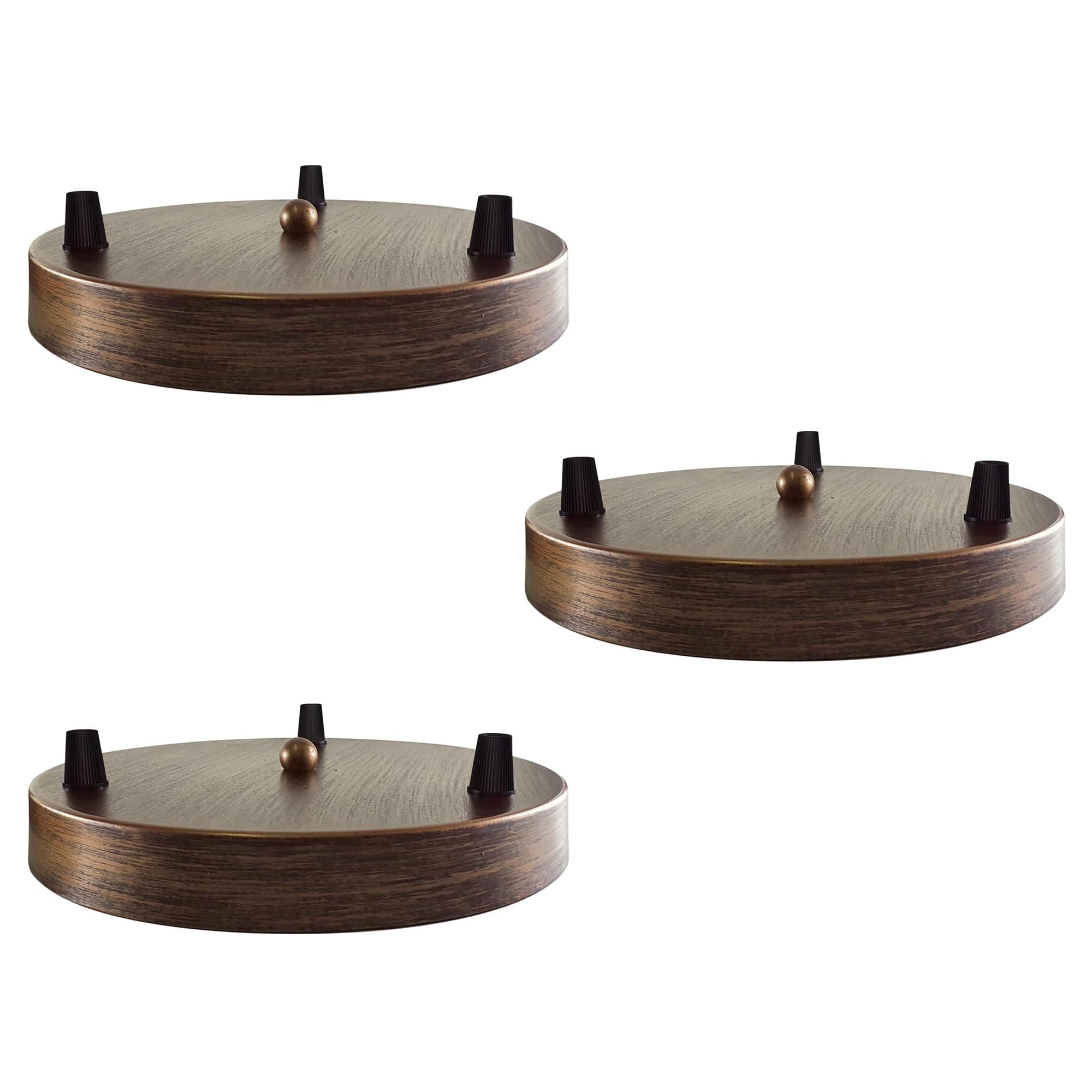 LEDSone 3 PCs Multi Outlet Brass 3 Point Ceiling Rose Multiple Drop for Ceiling or Pendant Ceiling Light | Industrial Lighting Vintage Decor โ image 1