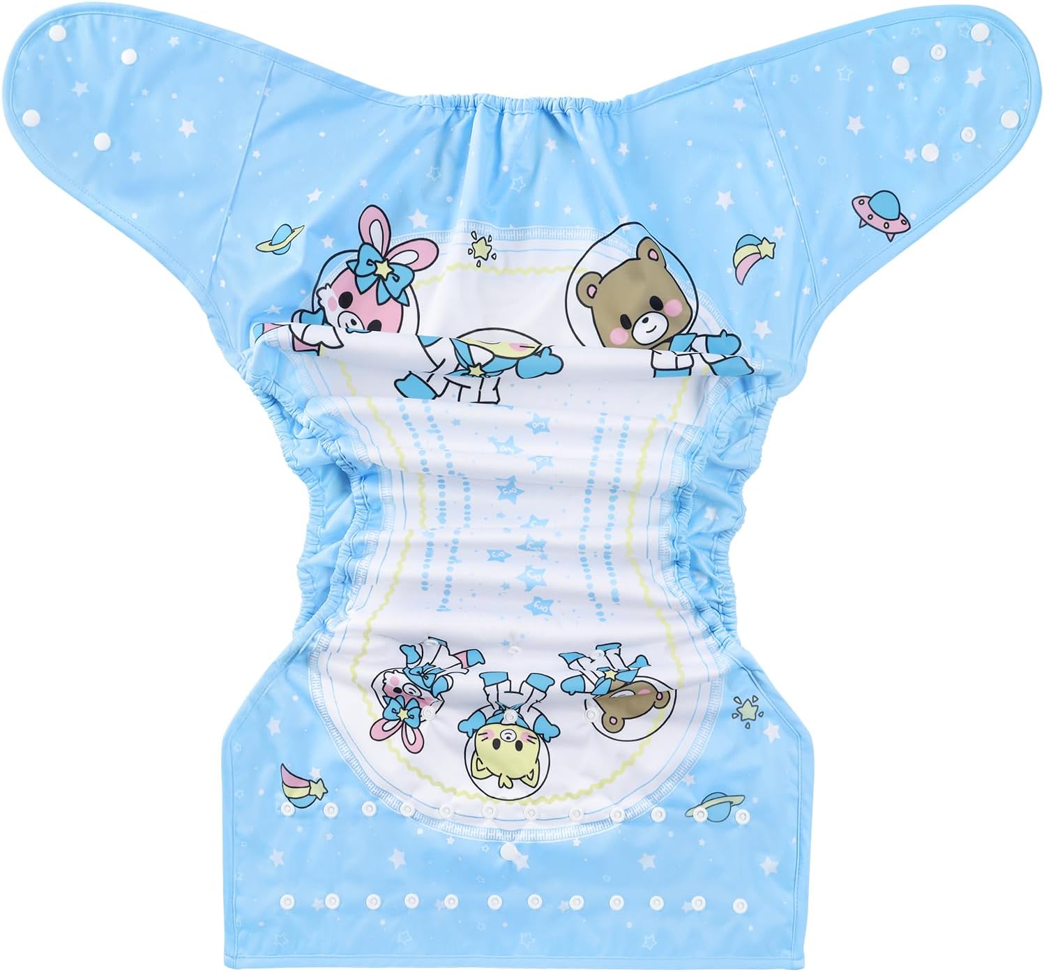 Littleforbig Washable Adjustable Reusable Waterproof Cloth Adult Diaper Wrap Cover One Size - Astro Babies - Image 8