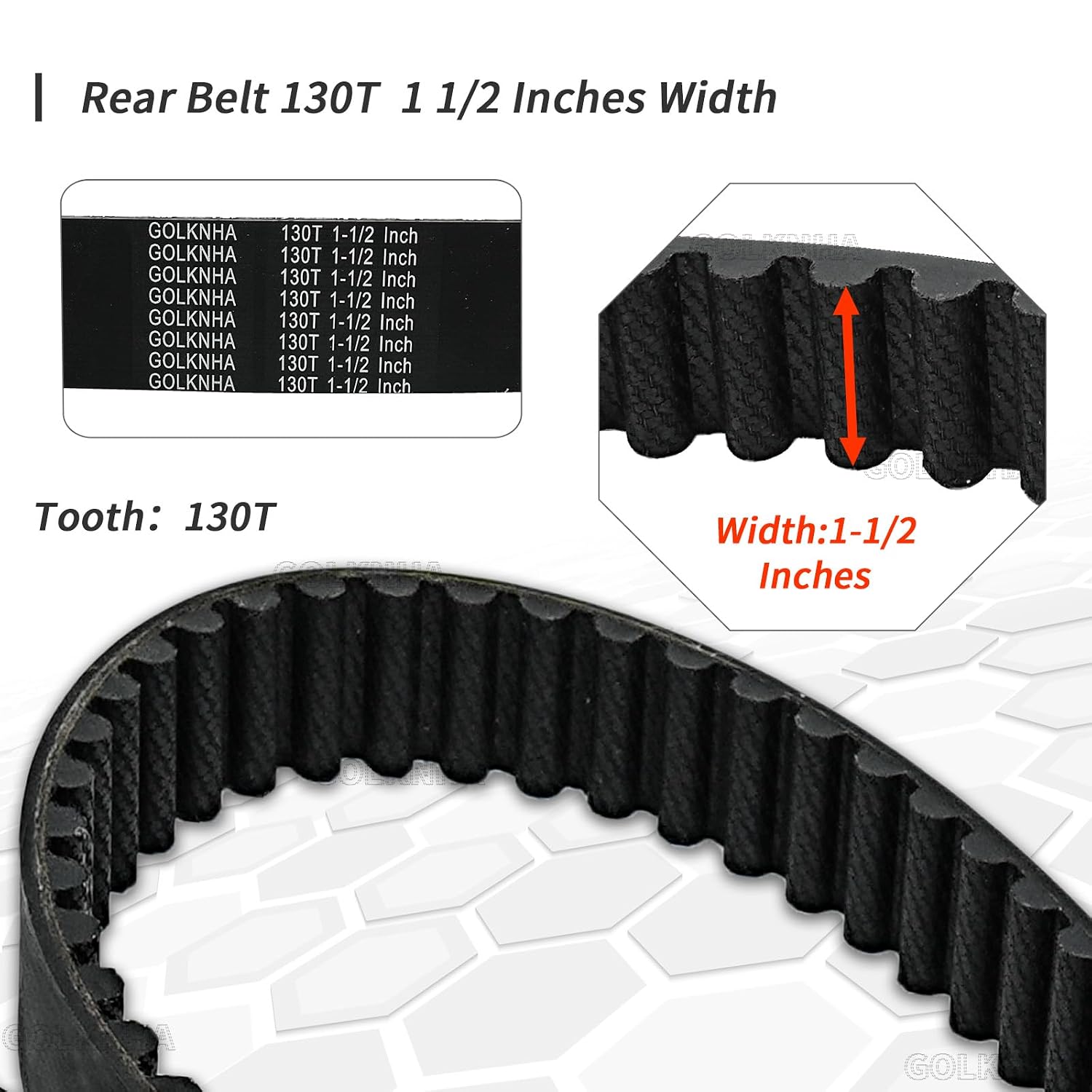 40017-94 Drive Belt,130T 1-1/2 Inch Width Replacement for Harley-Davidson Softail Series Motorcycle 1995-1999