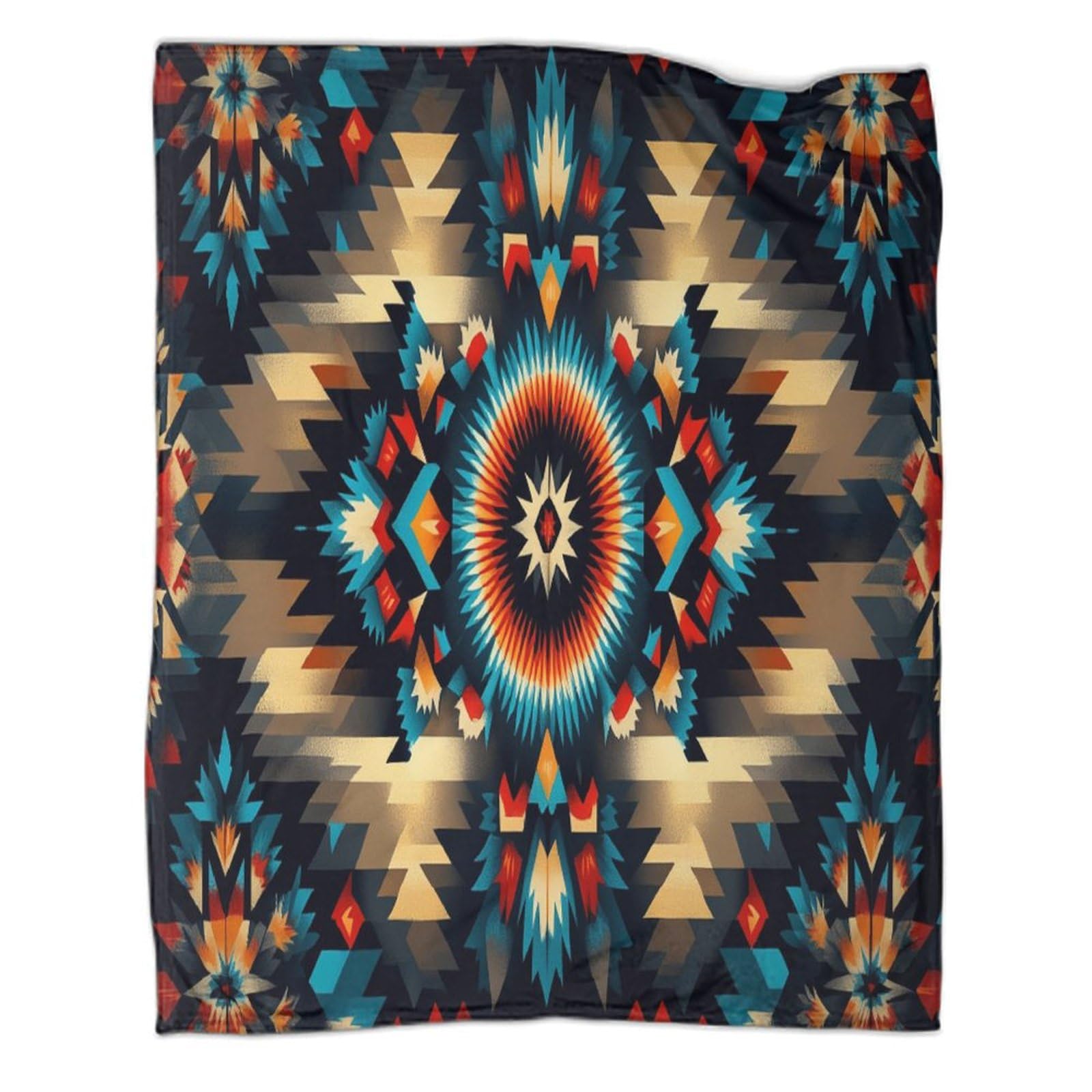 Kaiyun Style-3 Native Americans Ethnic Patterns Patterned Throw Warm For Camping Outdoor Lightweight For Sofa Bed 40X50inch(100X130cm)