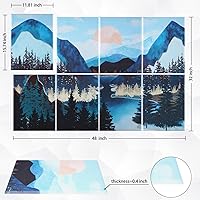 Vista 6 de Tutmyrea Paneles acústicos artísticos, acolchados a prueba de sonido, paquete de 8 paneles acústicos insonorizados de 48 x 32 pulgadas, paneles