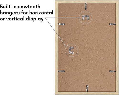Vista 772 de Americanflat Portarretratos de 8 x 12 pulgadas con plexiglás pulido, juego de 2 portarretratos de 6 x 8 pulgadas con paspartú o para fotos de 8 x 12
