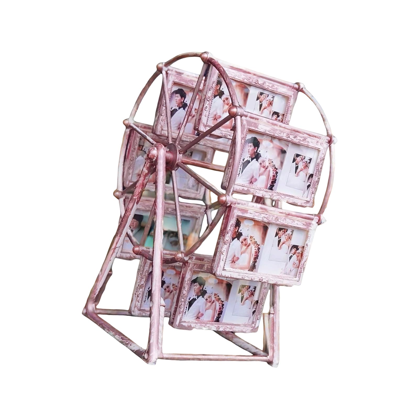 Family Rotating Third Wheel Picture Frame Carousels Photo for Desktop Decorations Display Rotating Third Wheel Picture Carousels Desktop Photo Display
