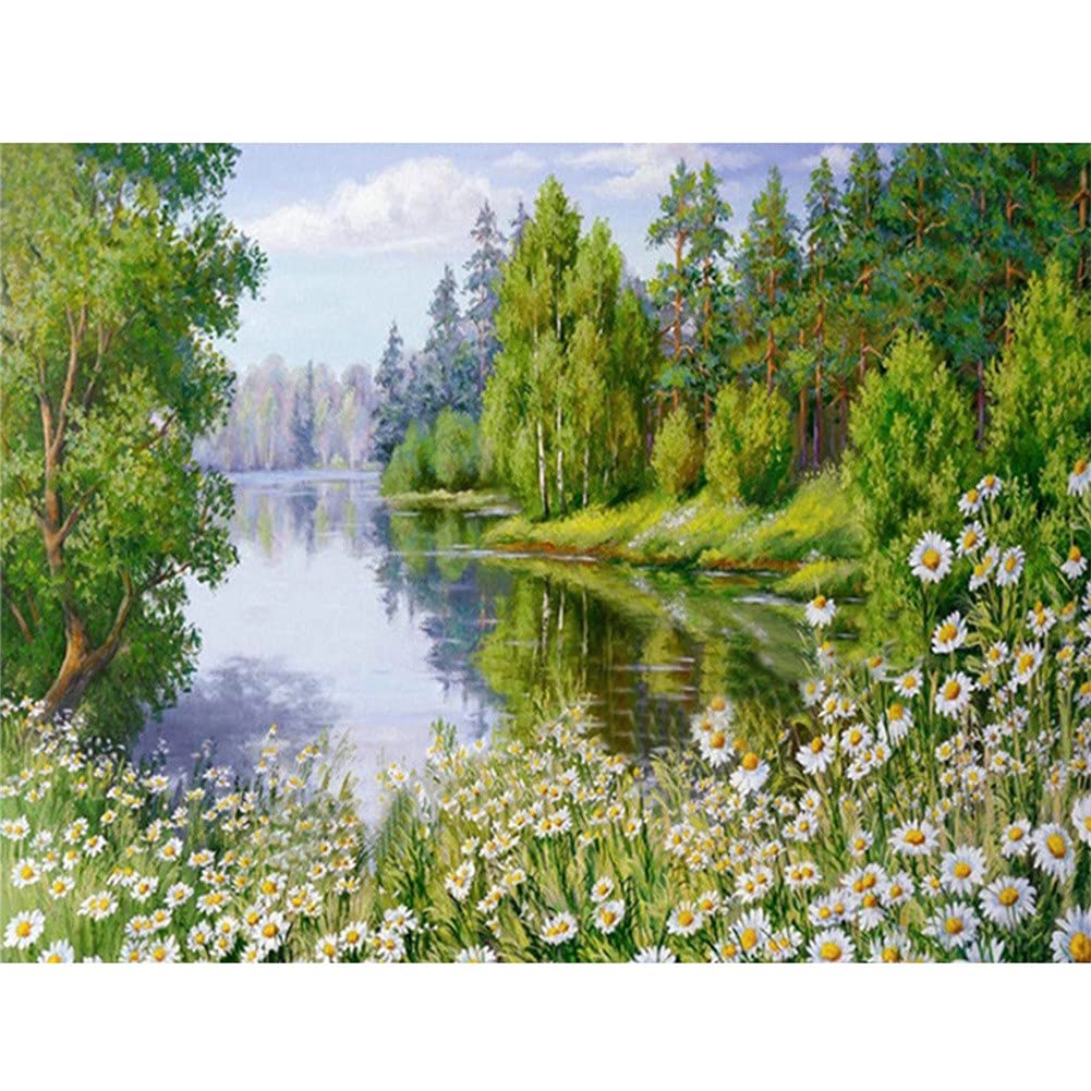 Diamant Peinture Kit 5D forêt 70x140cm pour décoration murale