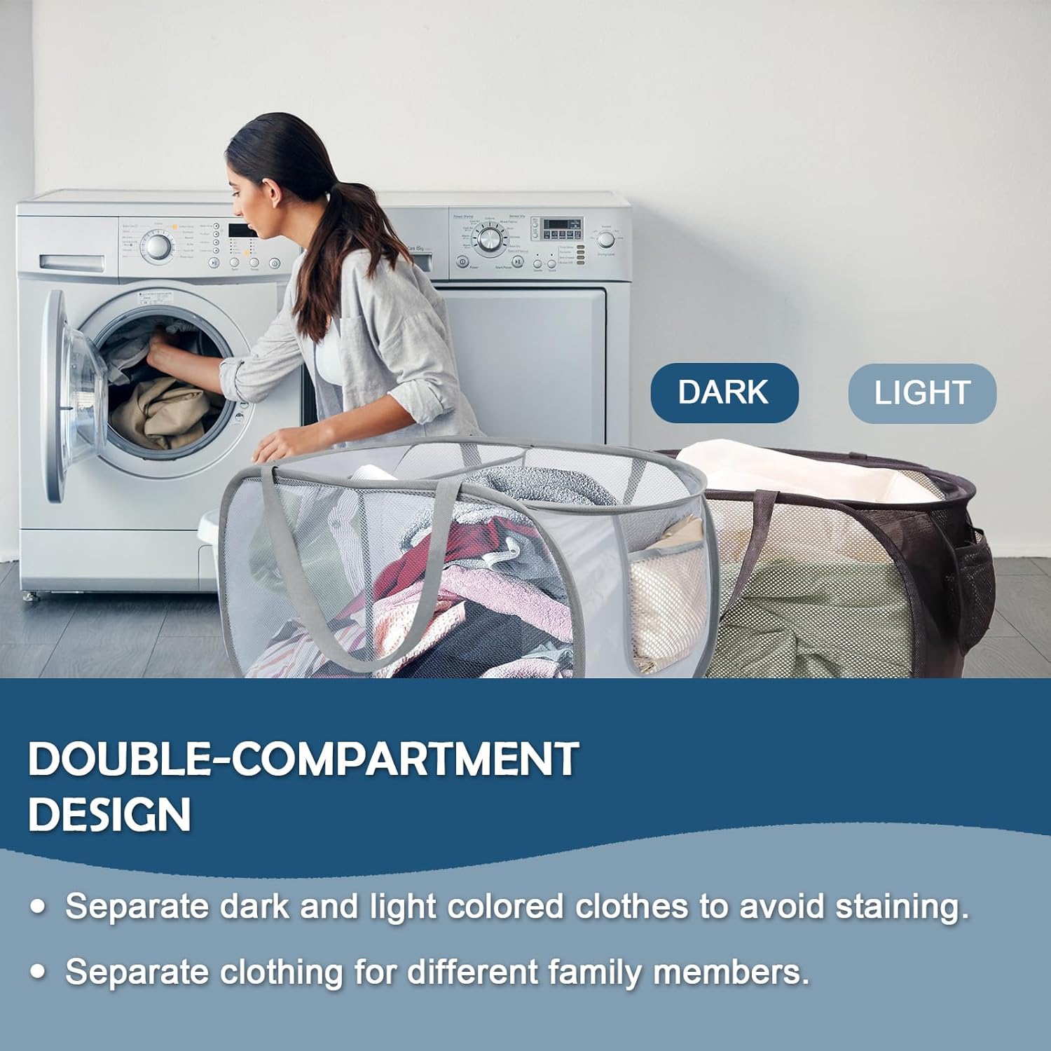 Laundry Basket (6 Pack-2 Grids)