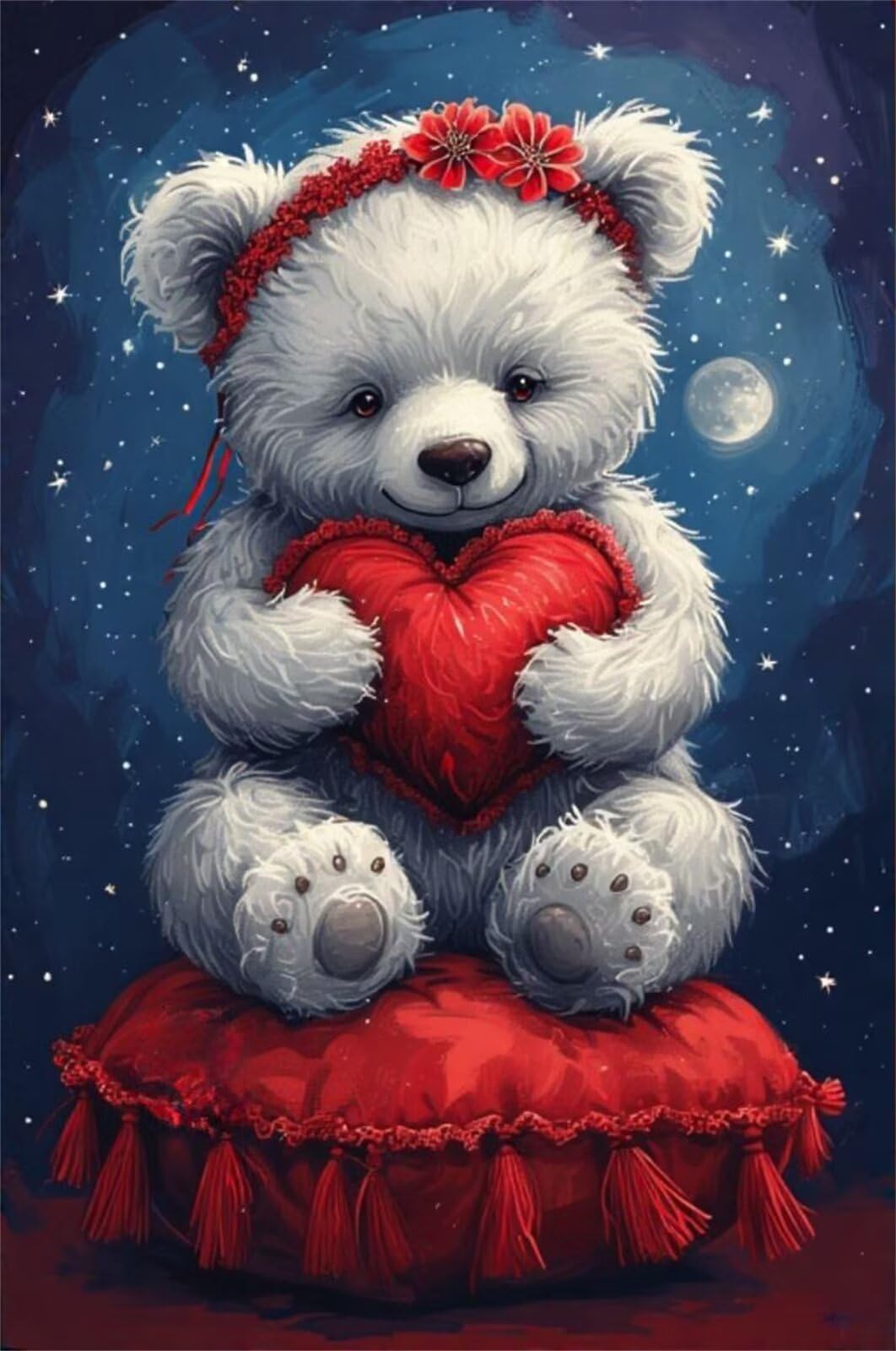Puzzle 5000 sztuk zwierzę niedźwiedź serce puzzle niemożliwe, łamigłówki, łamigłówki, gry logiczne dla całej rodziny, Puzzle dla dorosłych 5000 sztuk 156 x 105 cm