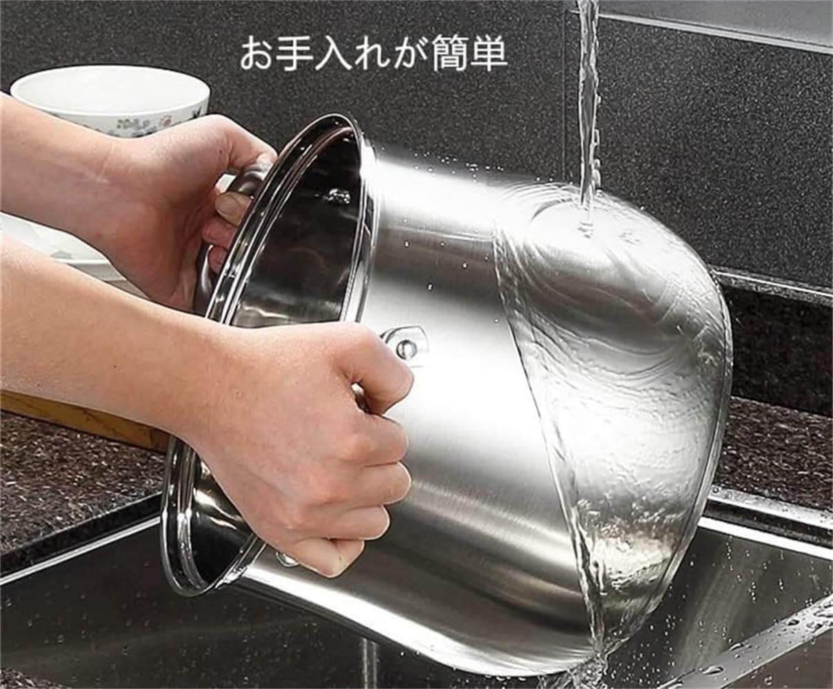 Amazon｜大型鍋 両手鍋 蒸し器 業務用鍋 ステンレス 蓋付き 両手
