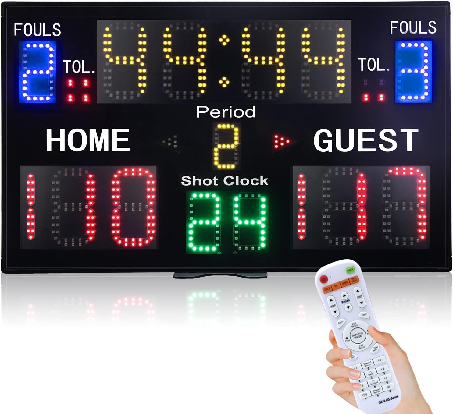 YZ Battery Powered Electronic Basketball Scoreboard Timers with Shot Clock, 12/14