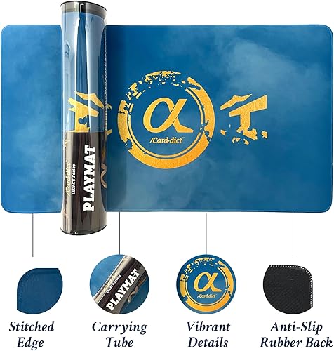 Miniatura 8 de Tapete de juego Pokémon, 13.5 x 24 pulgadas, tapete de cartas MTG, Magic The Gathering, YuGiOh Playmat, Legacy Series Ultra Premium Game Mat para