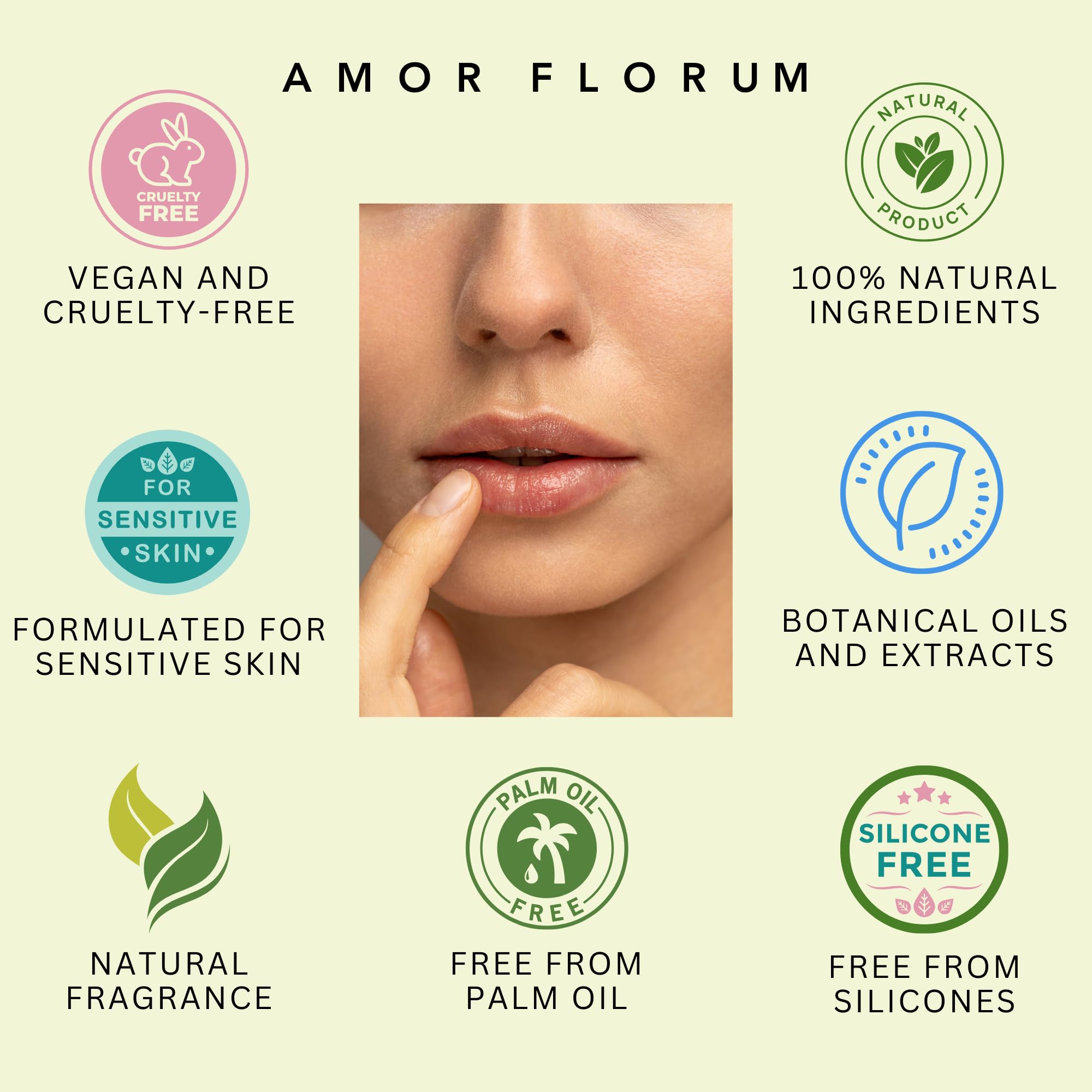 100% Naturel GOMMAGE AU SUCRE POUR LES LÈVRES - avec MIEL & VANILLE et HUILE DE JOJOBA & VITAMINE E - 60g - par AMOR FLORUM. Gommage au Sucre Exfolie et Nourrit les Lèvres en Douceur.