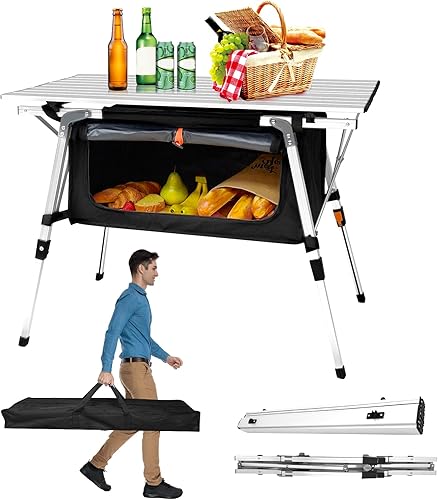 Miniatura 9 de CampLand - Mesa plegable ajustable de aluminio, ligera, multiuso