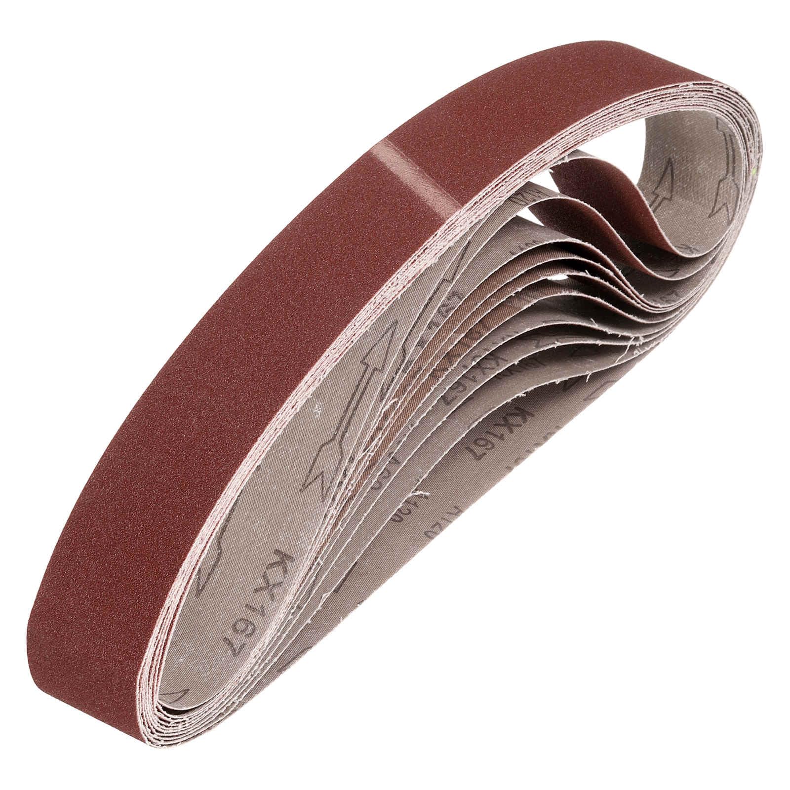 HARFINGTON 1 x 42 Inch Sanding Belts, 24 Pcs 120 Grits Aluminum Oxide Abrasive Belt Sander File Belt for Woodworking, Metal Polishing, Knife Sharpener