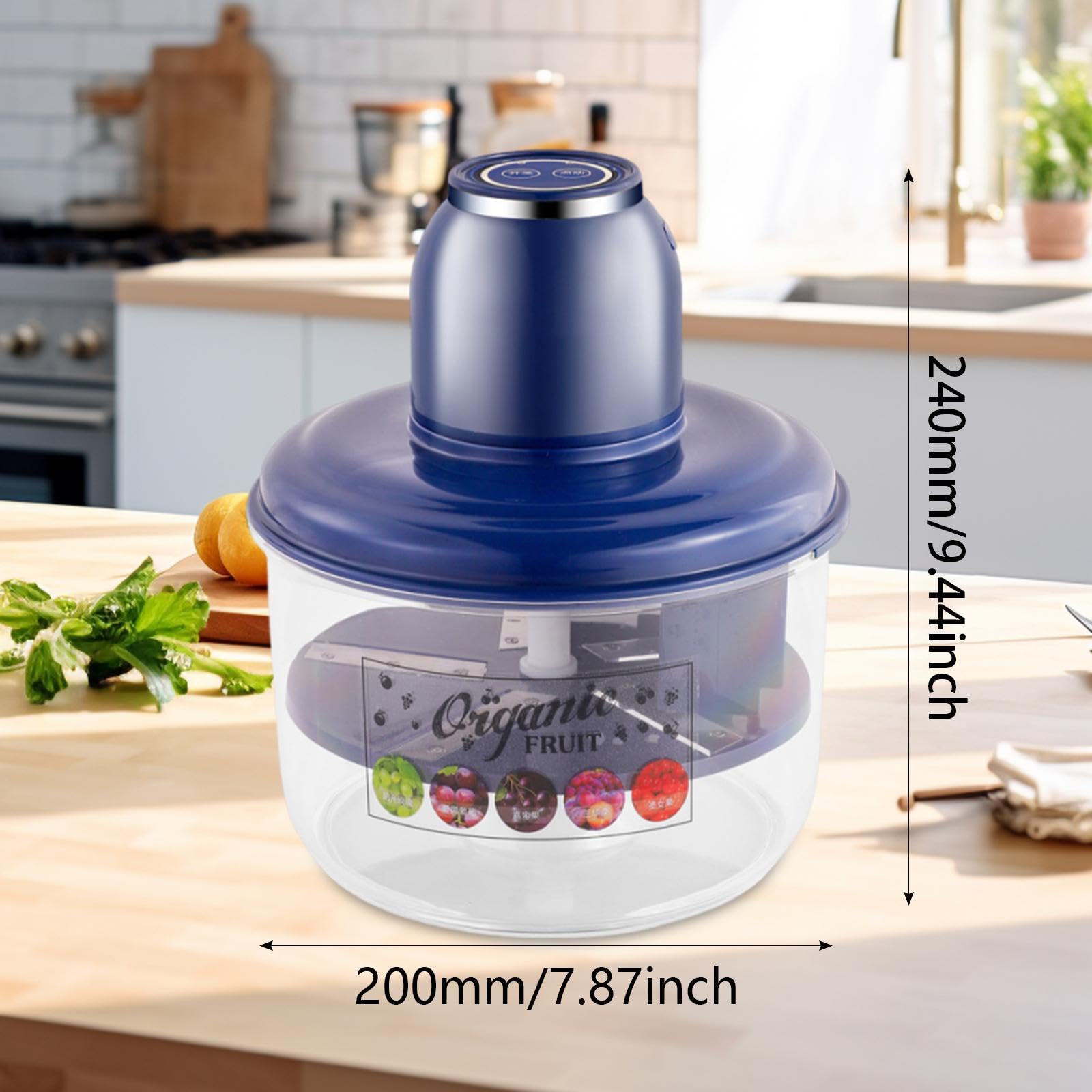 predolo Pela Verdure Elettrico, Sbuccia Uva, Pelapatate Automatico per Frutta Ricaricabile Tramite USB Portatile, Pela Patate E Verdure per Uva, Nespole E Piccoli Kumquat, Blu