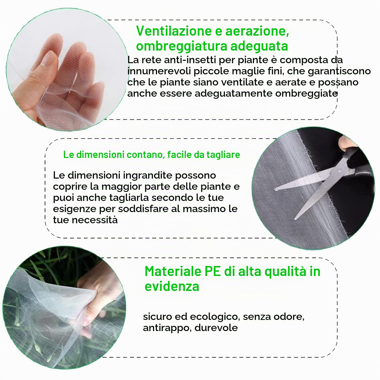Rete Antigrandine, Zanzariera a Metro, Rete Anti Uccelli, Rete Protettive Anti Insetti e Uccelli per Orto, Rete Anti Insetti per Piante, Protezione da Giardino Colture(5x10m)