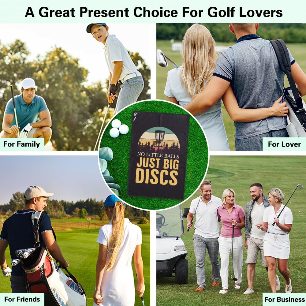 No Little Bal Just Big Discs Funny Disc Golf Towel for Women Men image 5